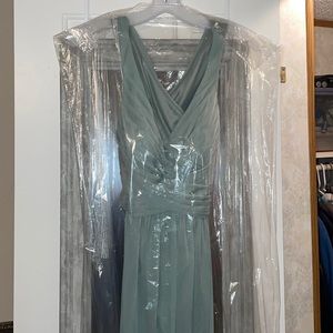 David’s Bridal Sage Green Dress